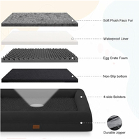 Custom Hot Selling Umwelt freundliches ortho pä disches Hunde bett Extra großes Luxus-Boucle-Hunde bett mit abnehmbarer wasch barer Abdeckung