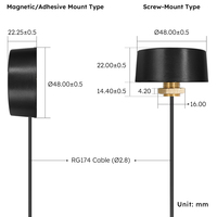 Antena PIFA 698-2690MHz, 3.6dBi - Soporte de Banda Completa para 2G/3G/4G LTE, Sin Plano Terrestre para Gabinetes Metálicos e IoT