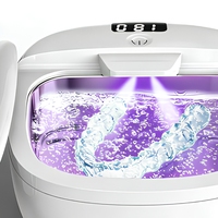 Ultrasonic Denture Cleaner Portable Wireless Retainer Cleaning Machine for Dentures Braces Aligners Home Use Dental Clean