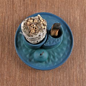 Soporte de <span class=keywords><strong>palo</strong></span> de aromaterapia de cerámica de estilo escandinavo, placa ardiente de madera sagrada negra con aroma de té, exportación desde la atmósfera - Product Image 2