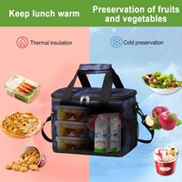Sac isotherme souple en Oxford 600D avec logo personnalisé, 15L, étanche, écologique, pour bureau, voyage, pique-nique, sac à lunch thermique avec fermeture éclair