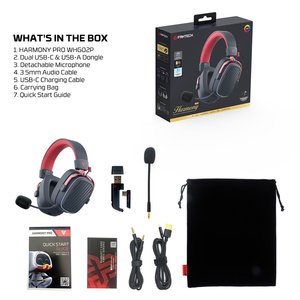 Fantech Harmony Pro whg02p tiên tiến công nghệ cách âm không dây headphonegaming tai nghe với 7.1 vòm - Product Image 5
