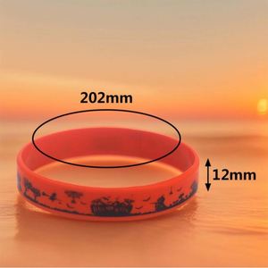 สายรัดข้อมือซิลิโคนลายฟักทองและค้างคาวสำหรับฮาโลวีน พร้อมโลโก้สั่งทำ กันน้ำ ของขวัญสำหรับงานปาร์ตี้ - Product Image 5