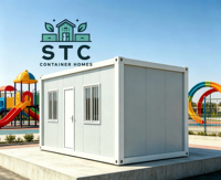 Maison conteneur en acier détachable de 20 pieds, bureau à domicile, bureau, ou unité d'habitation complémentaire préfabriquée