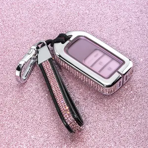 Car remote Key Holder Cover Case Design rhinestone for lady 2022 New for Honda pink blue white black Shell Face Type