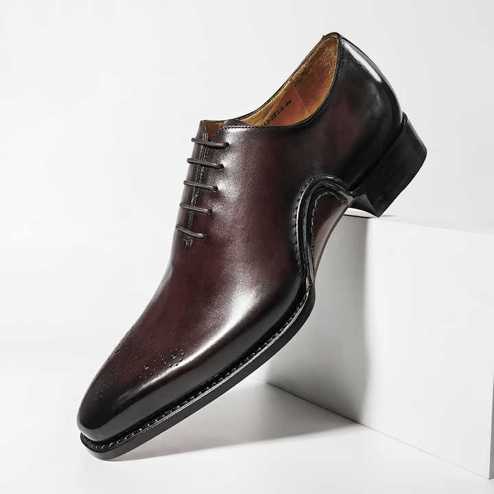 Carved Leather Business Shoes - Men's Formal Three Joint Gentleman's Suit Shoes - Luxury Pointy (MSF1)(MSF4)(F14)