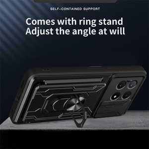 Étui pour téléphone Xiaomi POCO X6 Pro 5G avec anneau magnétique et fente pour <span class=keywords><strong>carte</strong></span> de protection d'objectif d'armure - Product Image 6