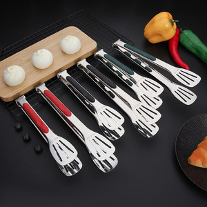 Pinces en acier inoxydable Red Gate Tower de 9 et 12 pouces avec poignées en silicone résistantes à la chaleur pour la cuisson au barbecue et la grillade de la viande - Product Image 4