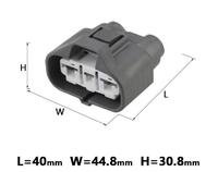 Connecteur hybride en laiton étanche 3 voies en ligne, 3 broches, 12V, pour câble électrique, modèle PA66/PBT 6189-0588 DJ7031B-4.8/7.8-21