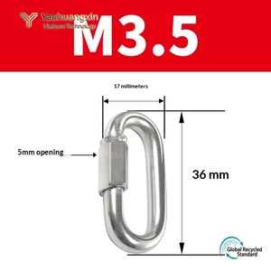 Stainless Steel Screw Lock Carabiner Connector Round Shape Industrial Hardware - Product Image 4