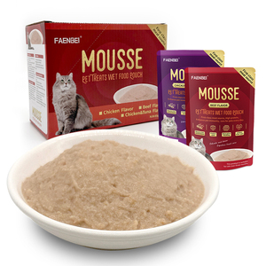 12Bags Per Box <strong>Sensitive</strong> <strong>Stomach</strong> Mousse Wet <strong>Food</strong> 85g Chicken Breast Tuna Grain-Free Complete Nutrition <strong>Cat</strong> <strong>Food</strong> Pouch - Product Image 1