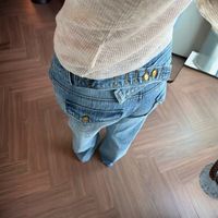 Nouveau style automne : Jean ample respirant pour femme, délavé clair, grande taille, design polyvalent, couleur unie, taille haute
