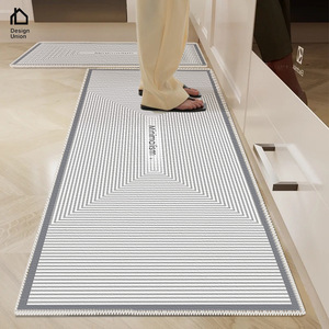 <b>Kitchen</b> <b>Mat</b> Geometric Pattern Rectangle Non-Slip Waterproof Washable For <b>Kitchen</b> - Product Image 2