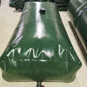 Tangki Biofloc Lipat PVC 10000 Liter, PVC dan Lapisan HDPE Tangki Baja Pertanian Ikan Pelat Bergelombang Tergalvanis