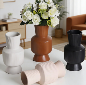 Nordic Modern Ceramic Porcelain <b>Vase</b> <b>Set</b> for Tabletop Dried Flower Arrangement Living Room Decor - Product Image 2