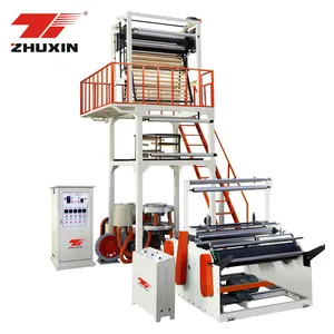 Zhuxin ABA Rotary Die Head Hdpe Ldpe Pp Pe Plastic Film Blowing Extrusion Machine 220mm Plastic Extruder with Cutting Machine