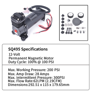Sistema de Suspensión Neumática Universal, Kit de Sistema de Control Electrónico con Tanque de Aire de 3 Galones sin Costuras, Bomba de Compresor Silenciosa de 69 dB y Piezas - Product Image 4