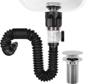 High Quality Modern Chrome Plated Flexible Extendible <b>Hose</b> Anti-Odor Pop up Waste Drain for Bathroom Sink Renovation 3 Units - Product Image 1