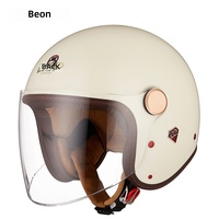 Casco BEON BR11 de Fibra de Carbono 3/4 con Doble Visor, Certificado 3C, Diseño Retro Abierto para Motocicleta y Bicicleta Eléctrica, Ligero para Todas las Estaciones