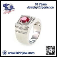 Bague rubis en argent Sterling 925 véritable, bijoux à la mode pour femmes
