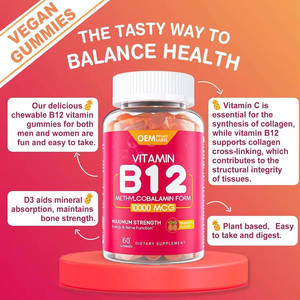 Permen <span class=keywords><strong>Vitamin</strong></span> B12 & Methyl B12 untuk Dewasa dengan B9 Folate <span class=keywords><strong>D3</strong></span> untuk Metabolisme Energi, Kesehatan Saraf, Tulang & Dukungan Imunitas - Product Image 3