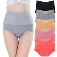 Sous-vêtements pour femmes en coton 100% de qualité supérieure, taille haute, coupe haute, pour tous les jours, grande taille, post-partum, contrôle du ventre, confortables et respirants