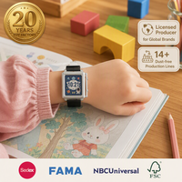 Montre jouet en plastique personnalisée pour enfants, autocollants de dessins animés, bracelet pour enfants, jouet éducatif DIY pour cadeau promotionnel