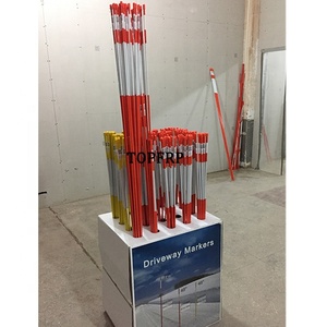 Fiberglass Snow PLOW Stakes Orange Reflective Driveway Marker - Product Image 1