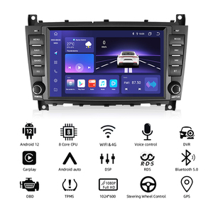 <span class=keywords><strong>Autoradio</strong></span> portable Gerllish avec écran 8 pouces, lecteur multimédia MP3, radio, DSP, GPS, OBD2 pour Benz W203, GPS 4G <span class=keywords><strong>Wifi</strong></span> - Product Image 3