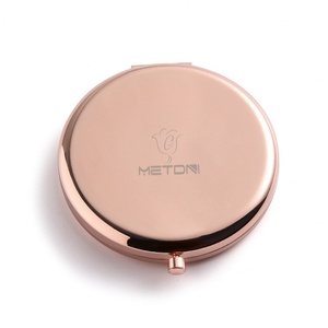 Luxury Rose Gold Double Side Pocket <b>Mirror</b> Portable Private Label Custom <b>Compact</b> <b>Mirror</b> With Logo - Product Image 3