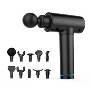 Pistolet de massage Y-A2 noir, moteur sans balais 1200-3200 tr/min, batterie lithium rechargeable USB, matériau ABS - Product Image 1