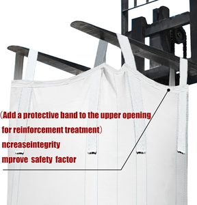 Sacs en vrac industriels durables en PP tissé, conçus avec un dessus à cordon et un fond à bec verseur pour un transport et un stockage sécurisés des matériaux en vrac - Product Image 4