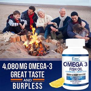 Suplemento de Aceite de Pescado Omega 3 de 1200 mg con EPA y DHA para Adultos, Apoya la Salud del Corazón y el Cerebro, Cápsulas Blandas de Aceite de Pescado Omega 3 - Product Image 3
