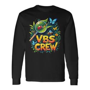 T-shirt à manches longues Vbs Crew avec motif d'insectes magnifiés, design aventure Vbs 2025 - Product Image 1