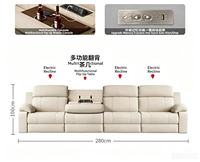 Meilleure Vente : Ensemble de Canapés Inclinables Électriques Ergonomiques, Design Zéro Mur, Idéal Appartement Compact, Multifonctionnel, pour Home Cinéma VIP, avec Massage, en Bois