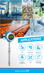 Medidor de Flujo Másico Térmico de Inserción de Alta Precisión E+H 6BABL 6BABL1-AADACAASAGA1G+AK para Aire/Gas 3% 20bar 18-30VDC 4-20mA HART - Product Image 3