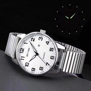 New Stylish <b>Watch</b> with Steel Band, Calendar, and Trendy Light Luxury Design Luminous Quartz <b>Watch</b> couple <b>watches</b> - Product Image 2