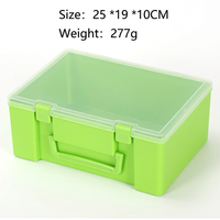 Boîte en plastique rectangulaire de grande capacité avec poignée, organisateur de rangement pour pièces de quincaillerie, blocs de construction, drones et livres