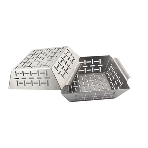 Cestas para parrilla, cesta para asar verduras de alta resistencia también para carne de pescado y camarones, adecuada para todas las parrillas, barbacoa y ahumadores - Product Image 4