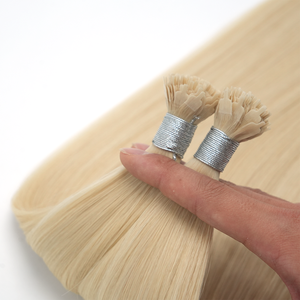 Extensioni per capelli umani vergini a doppia trama con punta a ventaglio Y Ultra, pre-incollate con cheratina - Product Image 1