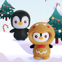 Jouet anti-stress en caoutchouc en forme de pingouin de Noël mignon, à habiller et à transformer, jouet à presser, cadeau pour enfants, directement de l'usine