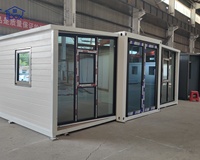 Maison conteneur modulaire pliable abordable avec 2 chambres pour une solution d'habitation rapide
