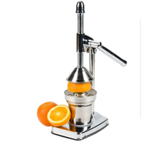 Handmatige citruspers met lange steel, comfortabele grip en draaibare hendel voor het persen van kleine fruit- en groentepunten in de huishouding