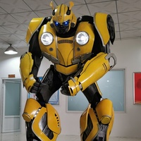 Costume de robot de scène réaliste de haute qualité, sculpté à la main, 8 pieds, pour danseur