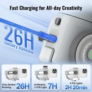 Estabilizador de Teléfono Inteligente con Gimbal de 3 Ejes <span class=keywords><strong>Zhiyun</strong></span> <span class=keywords><strong>SMOOTH</strong></span> 5E con Seguimiento por IA y Control Remoto para Usuarios de Teléfonos Móviles - Product Image 2