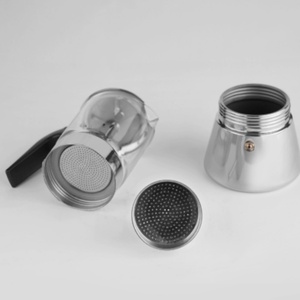 Cafetière <span class=keywords><strong>Moka</strong></span> Italienne en Acier Inoxydable Multi-Tailles avec Valve Simple ou Double pour Usage Domestique - Product Image 3