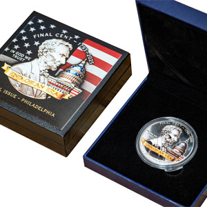 Stock USA 250e Anniversaire Aigle Chauve 90x90mm Pièce Unique Boîte Cadeau Décoration Fête de l'Indépendance Cadeau de Collection Souvenir - Product Image 2