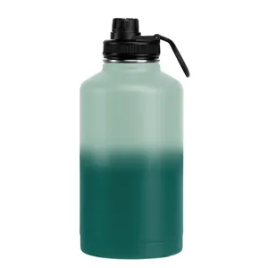 64oz Vakuumflasche 2,0L 1,8L Wassertasse Edelstahl große Wasserflasche 2 Liter isolierte Kantine
