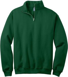 FOREST GREEN Adulto Logotipo personalizado Impresión Bordado Cuarto-Zip Cadet Collar Sudadera Hombres 1/4 Quarter Zip Pullover Camisa - Product Image 1