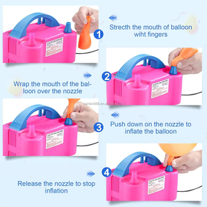 مضخة بالونات كهربائية، نافخة بالونات كهربائية محمولة بفوهتين لتزيين الحفلات، مضخة نفخ البالونات - Product Image 2